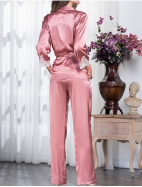 Шелковый комплект Mia-Amore MARILIN DELUXE 3546 чайная роза, Цвет: чайная роза, Размеры: M, изображение 2