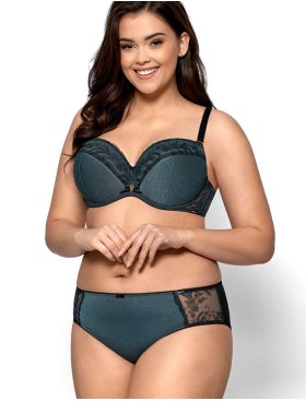 Бюстгальтер балконет Nipplex AGNES U, Цвет: зеленый, Размеры: 65H, изображение 3