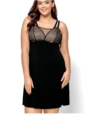 Сорочка с уплотненными чашками Nipplex AMANDA, Цвет: черный, Размеры: 2XL