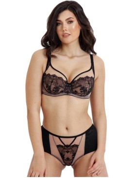 Трусики высокие Subtille VENETIA BLACK maxi, Цвет: черно-бежевый, Размеры: M, изображение 6