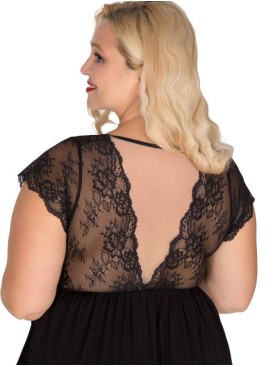 Сорочка для пышной груди Akcent 530, Цвет: черный, Размеры: 5XL, изображение 2