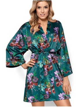 Атласный халат-кимоно Nipplex ANASTASIA, Цвет: зеленый, Размеры: S