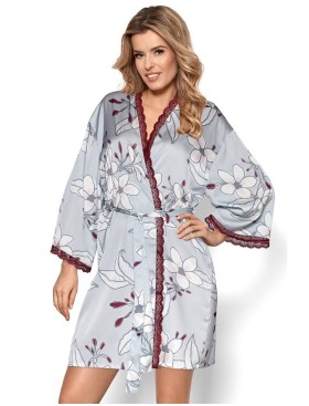 Атласный халат-кимоно Nipplex AURORA, Цвет: серый, Размеры: S