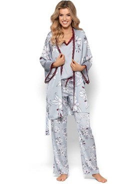 Атласный халат-кимоно Nipplex AURORA, Цвет: серый, Размеры: S, изображение 3