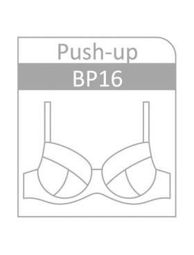 Бюстгальтер балконет пуш-ап Nipplex LIVIA P-UP черно-бежевый, Цвет: черно-бежевый, Размеры: 70C, изображение 4
