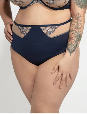 Трусы слипы высокие Kris Line JASSMIN high waist, Цвет: синий, Размеры: 2XL