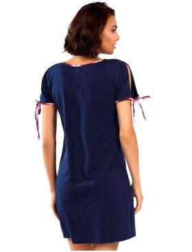 Хлопковая сорочка с коротким рукавом Lorin P1531, Цвет: темно-синий, Размеры: L, изображение 2