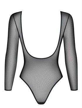 Полупрозрачное боди Obsessive B123 TEDDY, Цвет: черный, Размеры: S/M, изображение 4