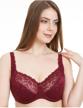Бюстгальтер полумягкий Simona M 900 бордо, Цвет: бордо, Размеры: 75H, изображение 6