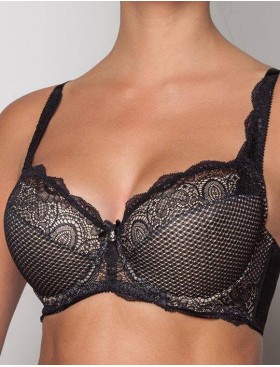 Бюстгальтер балконет Albina L NUANCE 8020 черный, Цвет: черный, Размеры: 70D