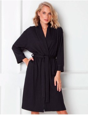 Элегантный женский халат Aruelle ANNALISE BLACK, Цвет: черный, Размеры: XS
