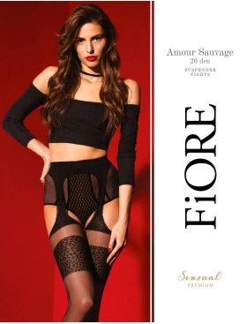 Сексуальные колготки Fiore 5029/O AMOUR SAUVAGE 20 den черный, Цвет: черный, Размеры: 2, изображение 2