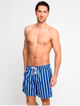 Пляжные мужские шорты LEYEROO MARK 003, Цвет: синий (полоска), Размеры: XL