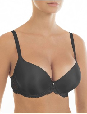 Бюстгальтер балконет с гелевым пуш-ап Nikol Djumon 132 17 черный, Цвет: черный, Размеры: 75E