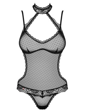 Соблазнительное боди Obsessive CLAUDUSIA TEDDY, Цвет: черный, Размеры: L/XL, изображение 3