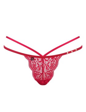 Трусики стринги Obsessive IVETTA THONG, Цвет: рубин, Размеры: L/XL, изображение 3