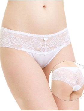 Трусы слипы Simona M 045 белый, Цвет: белый, Размеры: L, изображение 4