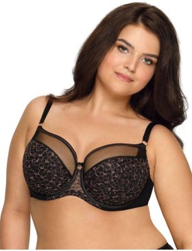 Бюстгальтер полумягкий Ava TIGER EYE 1934 PU, Цвет: черный, Размеры: 65F