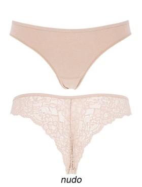 Набор трусов бразилиана Cotonella GD284 L_ALTRA nudo (2 шт), Цвет: nudo (бежевый), Размеры: XL, изображение 3