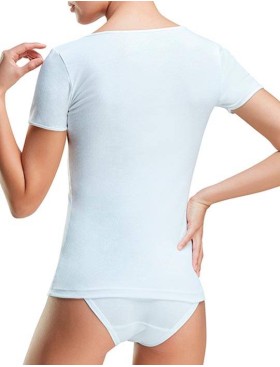 Футболка хлопковая с коротким рукавом Cotonella 8255 INTIMO NATURALE bianco, Цвет: bianco (белый), Размеры: M, изображение 2