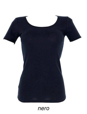 Футболка хлопковая с коротким рукавом Cotonella 8255 INTIMO NATURALE nero, Цвет: nero (черный), Размеры: L, изображение 2