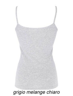 Хлопковая майка на тонких бретелях Cotonella GD006 L_ALTRA grigio melange, Цвет: grigio melange (серы, Размеры: L, изображение 4