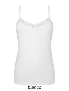 Майка хлопковая на тонких бретелях Cotonella GD135 L_ALTRA bianco, Цвет: bianco (белый), Размеры: XL, изображение 3