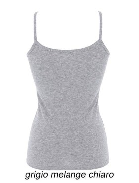 Майка хлопковая на тонких бретелях Cotonella GD135 L_ALTRA grigio melange, Цвет: grigio melange (серы, Размеры: XL, изображение 4