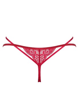 Трусики стринги Obsessive IVETTA THONG, Цвет: рубин, Размеры: L/XL, изображение 4