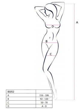 Эротический комбинезон сетка Passion BS 052 red, Цвет: красный, Размеры: S/M, изображение 3
