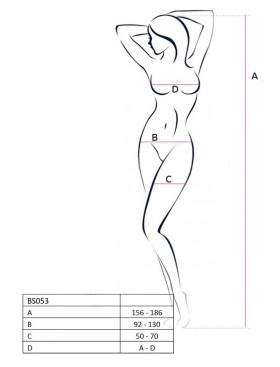 Эротический комбинезон сетка Passion BS 053 white, Цвет: белый, Размеры: S/M, изображение 3
