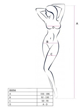 Эротический комбинезон сетка Passion BS 056 white, Цвет: белый, Размеры: S/M, изображение 3