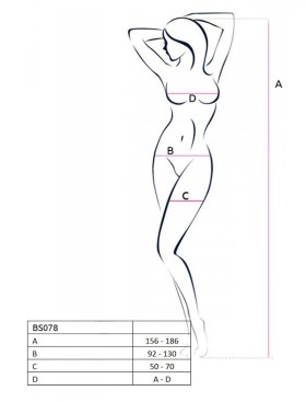 Эротический комбинезон сетка Passion BS 078 red, Цвет: красный, Размеры: S/M, изображение 3
