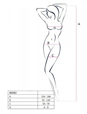 Эротический комбинезон сетка Passion BS 082 red, Цвет: красный, Размеры: S/M, изображение 3