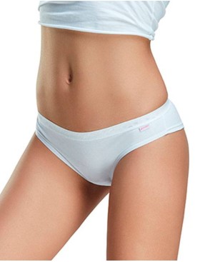 Хлопковые трусы бразилиана Cotonella AD738 INTIMO NATURALE bianco, Цвет: bianco (белый), Размеры: XL