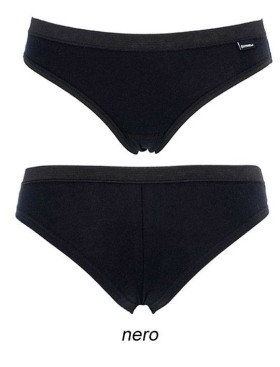 Хлопковые трусы бразилиана Cotonella AD738 INTIMO NATURALE nero, Цвет: nero (черный), Размеры: XL, изображение 2