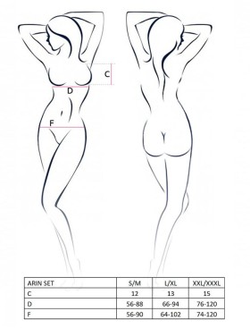 Соблазнительный комплект Passion ARIN SET, Цвет: черный, Размеры: 2XL/3XL, изображение 5