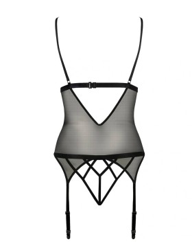 Корсет с трусиками Passion DIABOLINA CORSET, Цвет: черный, Размеры: 2XL/3XL, изображение 4