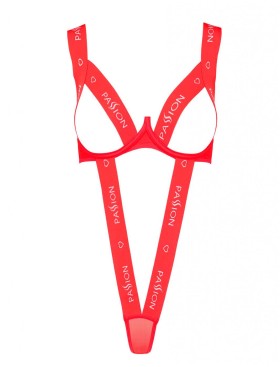 Дерзкое боди Passion KYOUKA BODY red, Цвет: красный, Размеры: 2XL/3XL, изображение 4