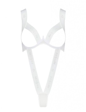 Дерзкое боди Passion KYOUKA BODY white, Цвет: белый, Размеры: 2XL/3XL, изображение 4