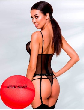 Корсет с трусиками Passion KYOUKA CORSET red, Цвет: красный, Размеры: L/XL, изображение 2