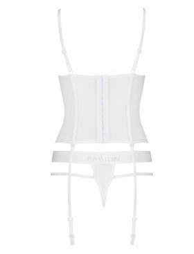 Корсет с трусиками Passion KYOUKA CORSET white, Цвет: белый, Размеры: 2XL/3XL, изображение 4