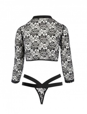 Эротическое боди Passion LETICIA BODY, Цвет: черный, Размеры: S/M, изображение 4