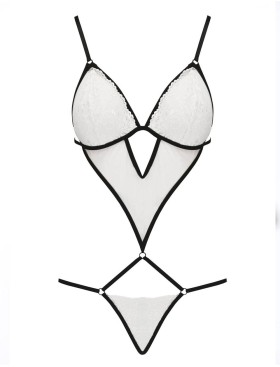 Соблазнительное боди Passion ORIHIME BODY, Цвет: белый, Размеры: 2XL/3XL, изображение 3