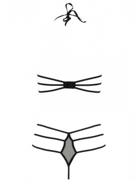 Эротический комплект Passion RITA SET WITH OPEN BRA, Цвет: черный, Размеры: L/XL, изображение 4