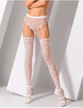 Сексуальные колготки Passion S 003 white, Цвет: белый, Размеры: S/M