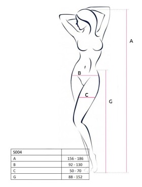 Сексуальные колготки Passion S 004 white, Цвет: белый, Размеры: S/M, изображение 3