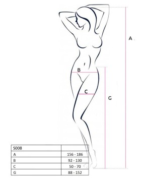 Сексуальные колготки Passion S 008 red, Цвет: красный, Размеры: S/M, изображение 3