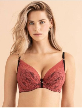 Кружевной бюстгальтер балконет пуш-ап Alles GOJI 01 P-UP, Цвет: розовый, Размеры: 60D, изображение 3