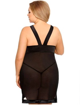 Эротическая сорочка с трусиками Gorgeous plus size SAMARA, Цвет: черный, Размеры: XL/2XL, изображение 2